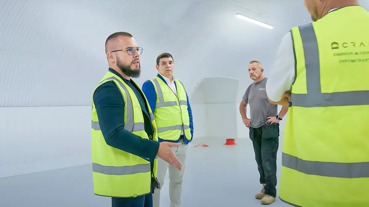 Sviat Jay with his team on a Craftex site